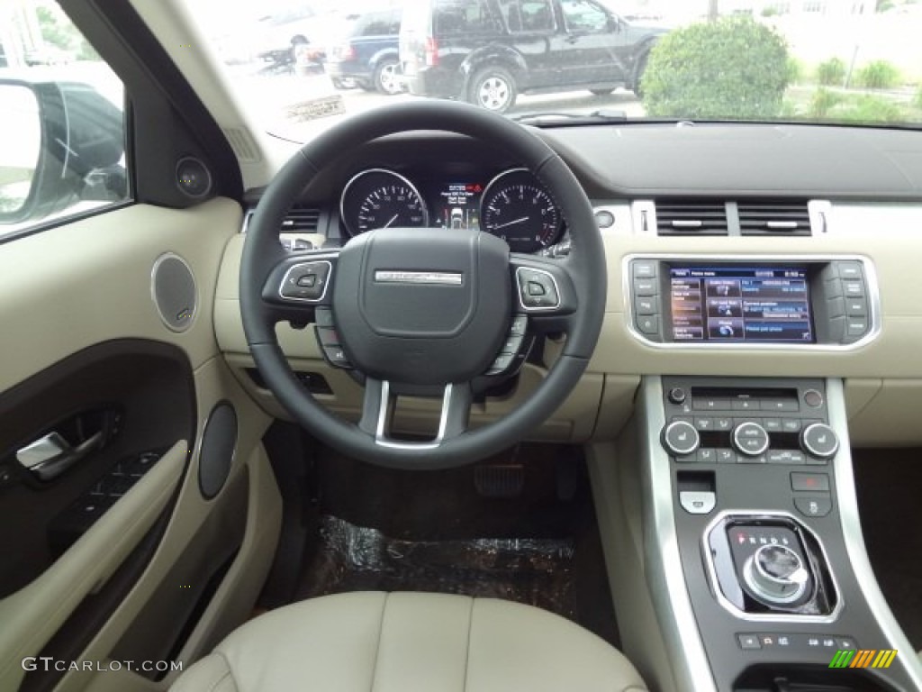 2013 Land Rover Range Rover Evoque Pure Almond/Espresso Dashboard Photo #77621102