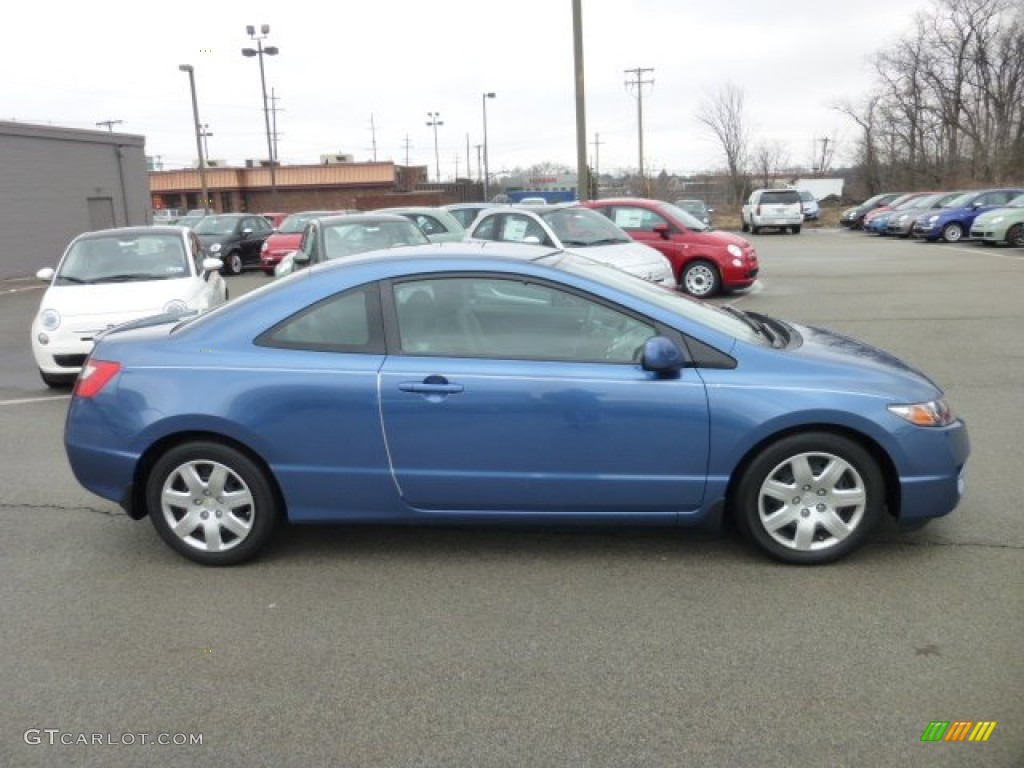 2010 Civic LX Coupe - Atomic Blue Metallic / Gray photo #8