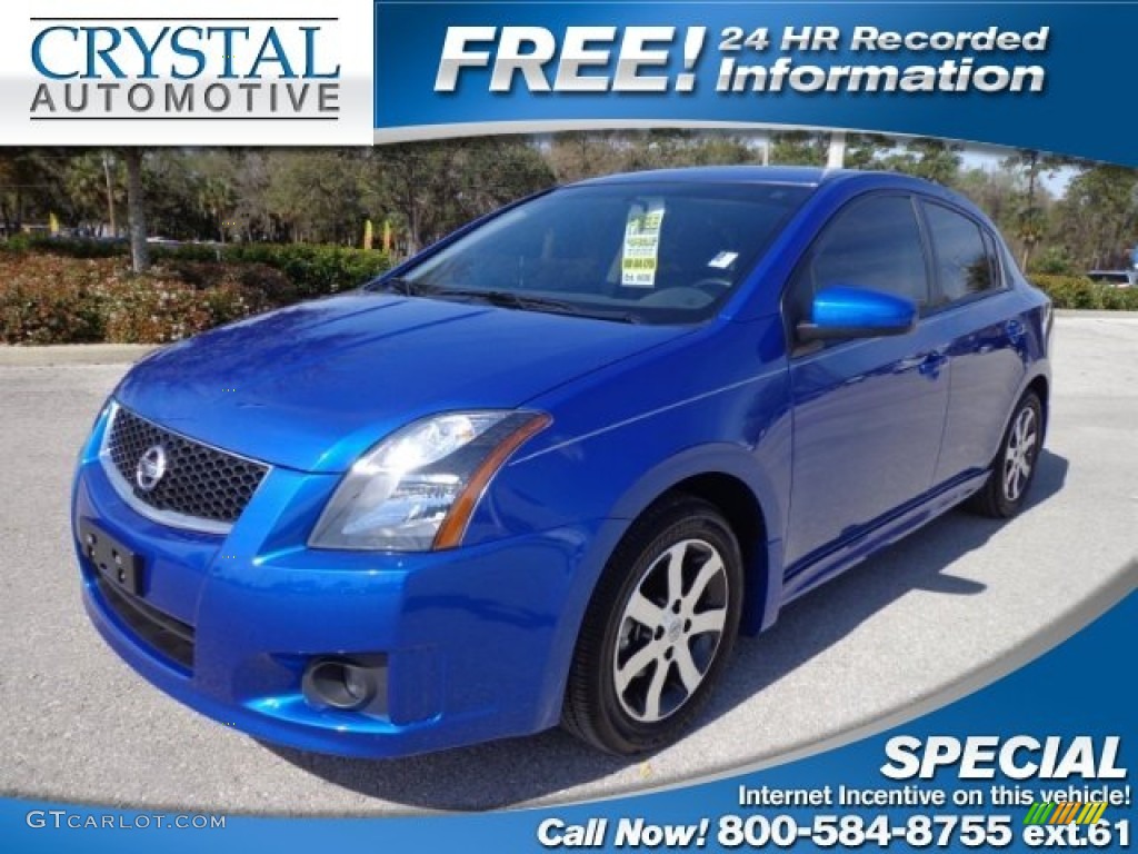 2012 Sentra 2.0 SR - Metallic Blue / Charcoal photo #1