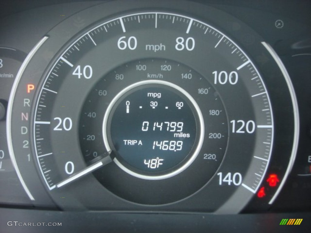 2012 CR-V LX 4WD - Polished Metal Metallic / Gray photo #19