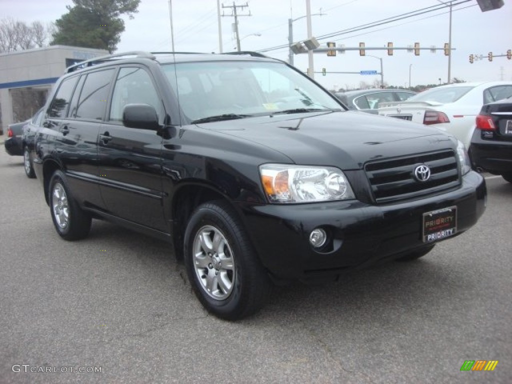 2006 Highlander Limited - Black / Ivory Beige photo #8