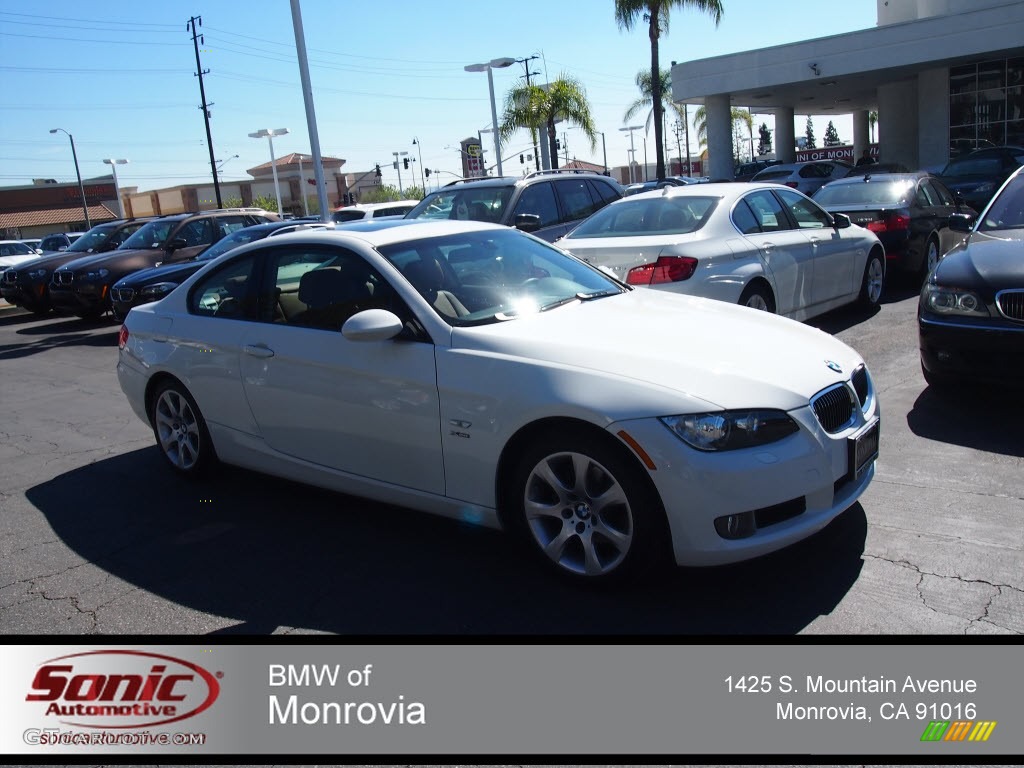 2009 3 Series 328xi Coupe - Alpine White / Saddle Brown Dakota Leather photo #1