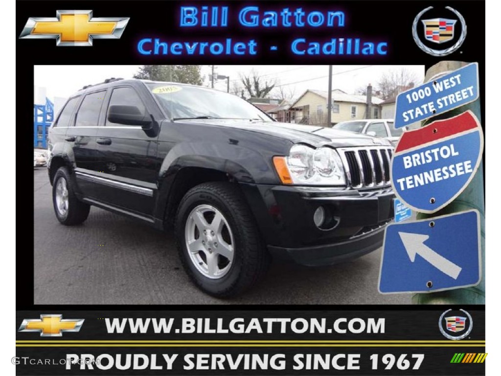 2005 Grand Cherokee Limited 4x4 - Black / Dark Khaki/Light Graystone photo #1