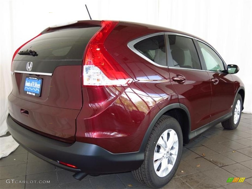 2013 CR-V EX - Basque Red Pearl II / Gray photo #3