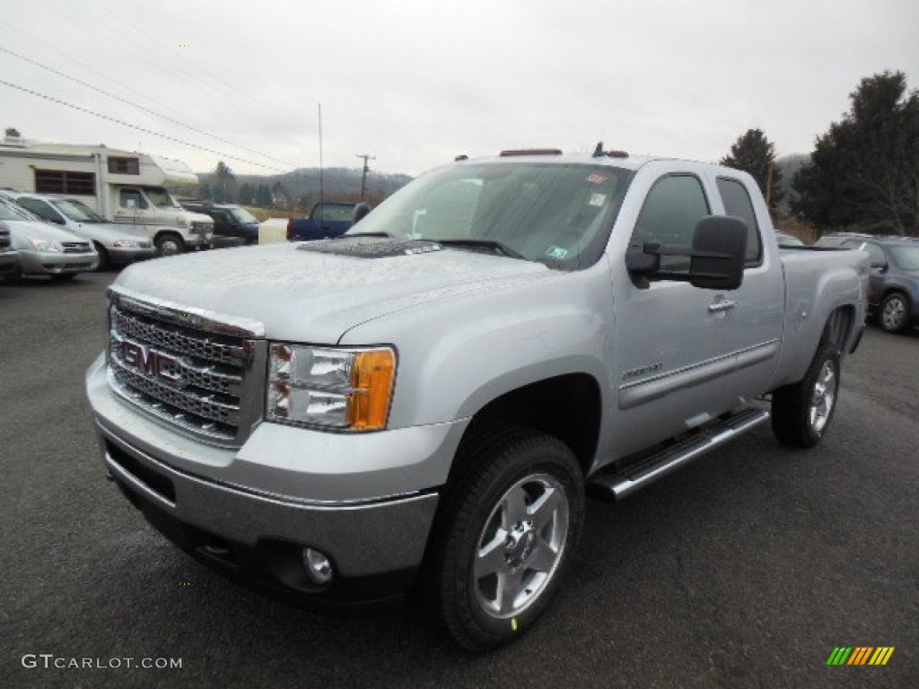 Quicksilver Metallic 2013 GMC Sierra 2500HD SLE Extended Cab 4x4 Exterior Photo #77628785
