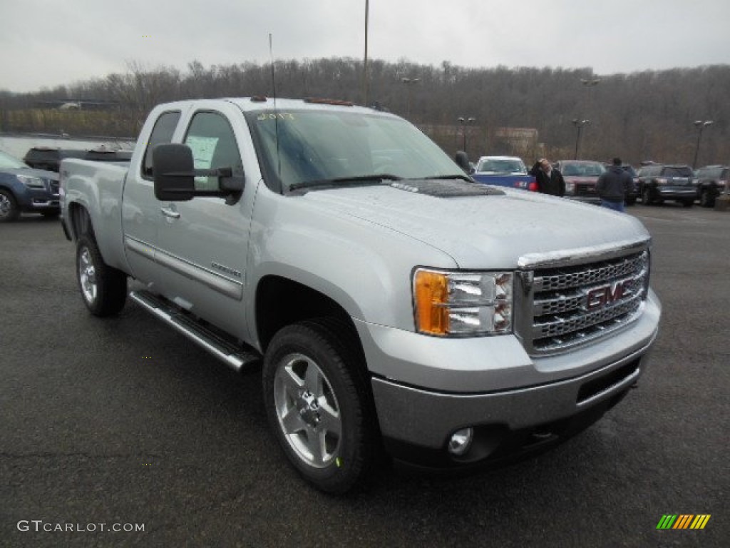 Quicksilver Metallic 2013 GMC Sierra 2500HD SLE Extended Cab 4x4 Exterior Photo #77628800