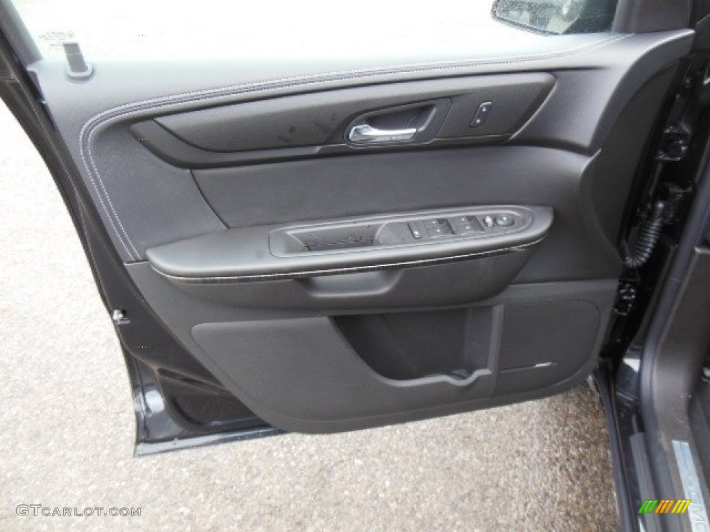 2013 GMC Acadia SLT AWD Ebony Door Panel Photo #77629016
