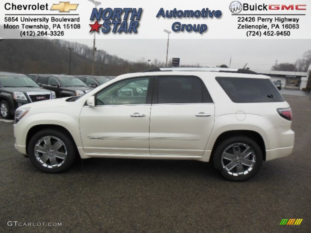 2013 Acadia Denali AWD - White Diamond Tricoat / Dark Cashmere photo #1