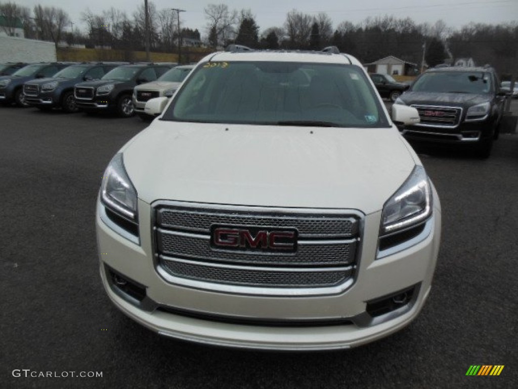 2013 Acadia Denali AWD - White Diamond Tricoat / Dark Cashmere photo #3