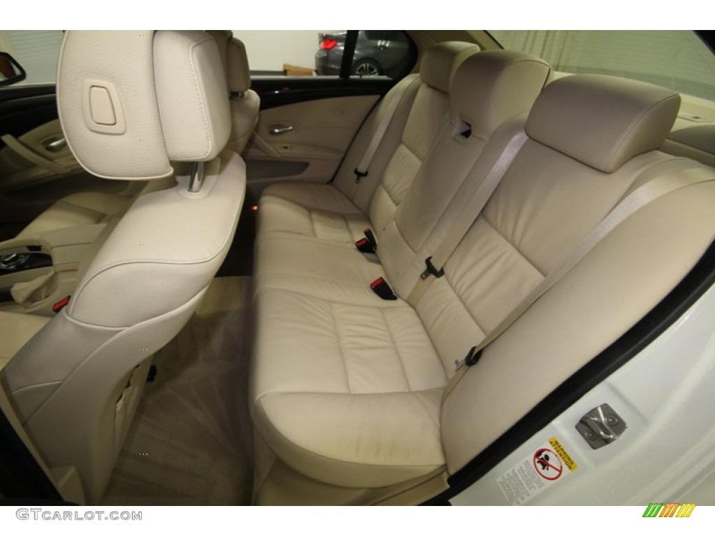 Cream Beige Interior 2010 BMW 5 Series 528i Sedan Photo #77631344