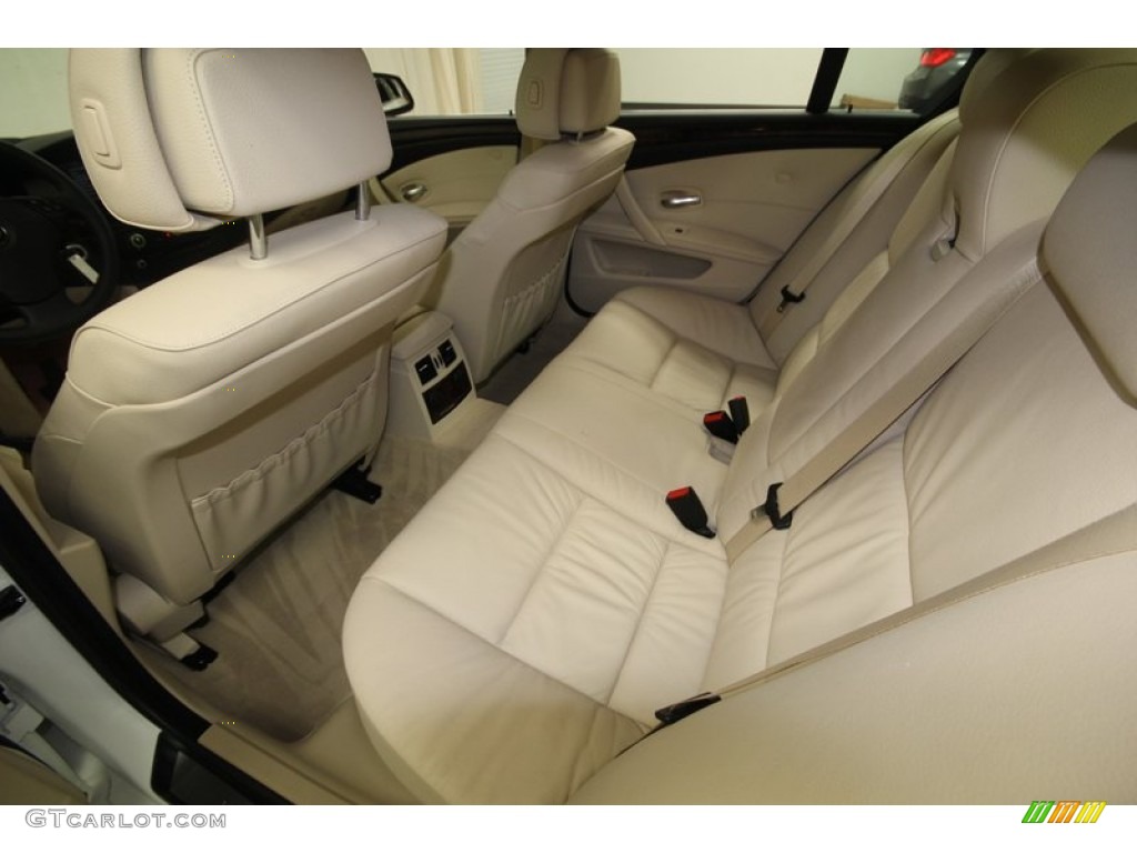 Cream Beige Interior 2010 BMW 5 Series 528i Sedan Photo #77631609