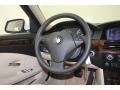 Cream Beige Steering Wheel Photo for 2010 BMW 5 Series #77631643