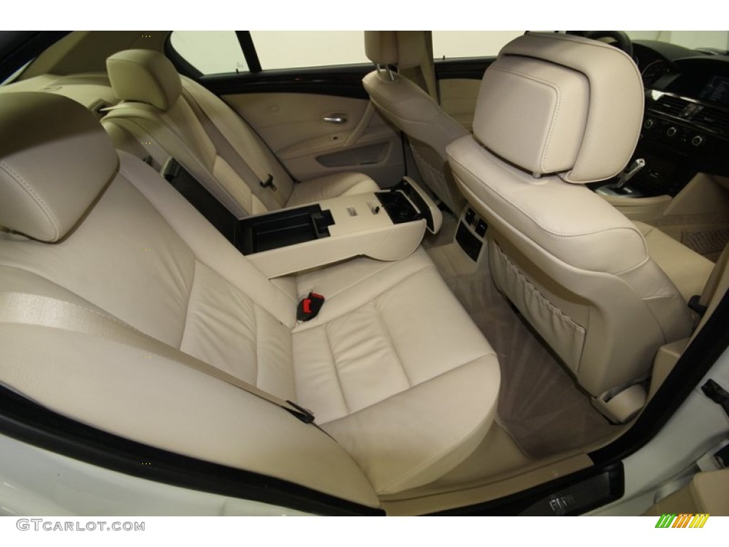 Cream Beige Interior 2010 BMW 5 Series 528i Sedan Photo #77631706