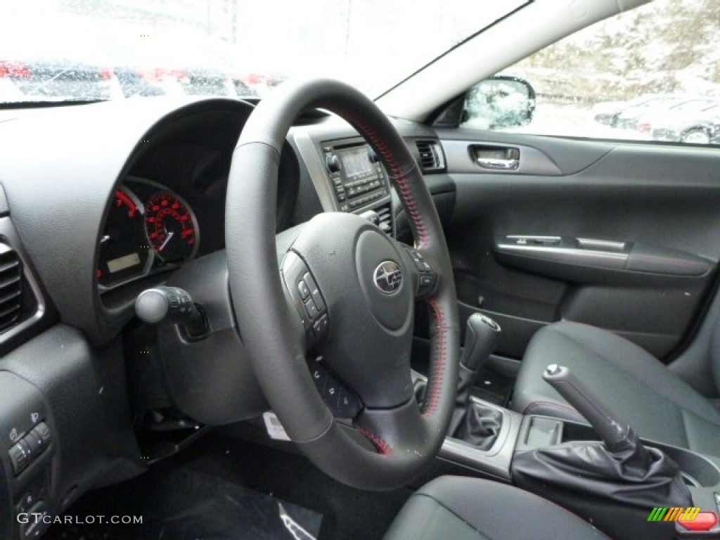 2013 Subaru Impreza WRX Limited 4 Door WRX Carbon Black Steering Wheel Photo #77631940