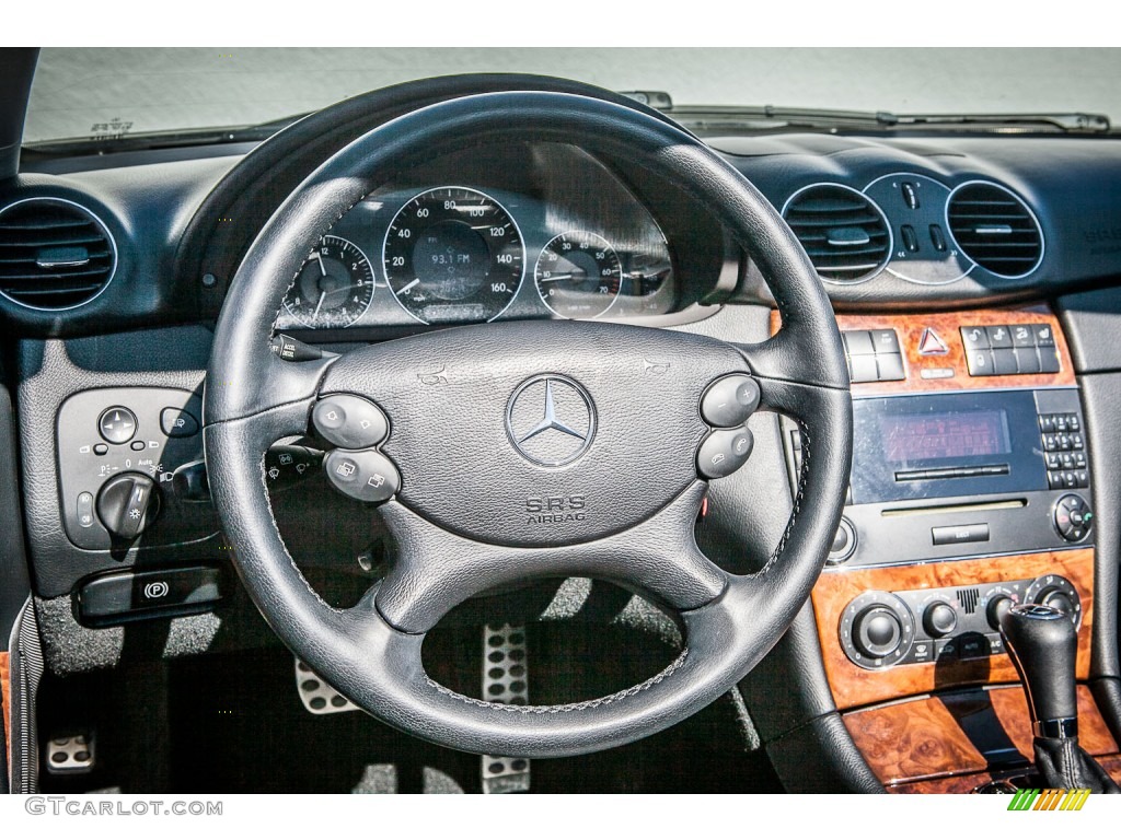 2006 Mercedes-Benz CLK 350 Cabriolet Black Steering Wheel Photo #77633476