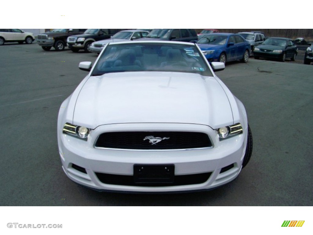 2013 Mustang V6 Premium Convertible - Performance White / Charcoal Black photo #2