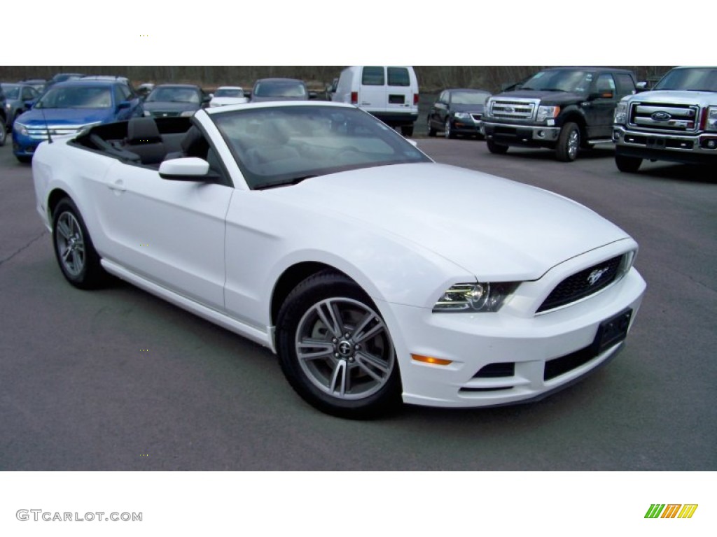 2013 Mustang V6 Premium Convertible - Performance White / Charcoal Black photo #3
