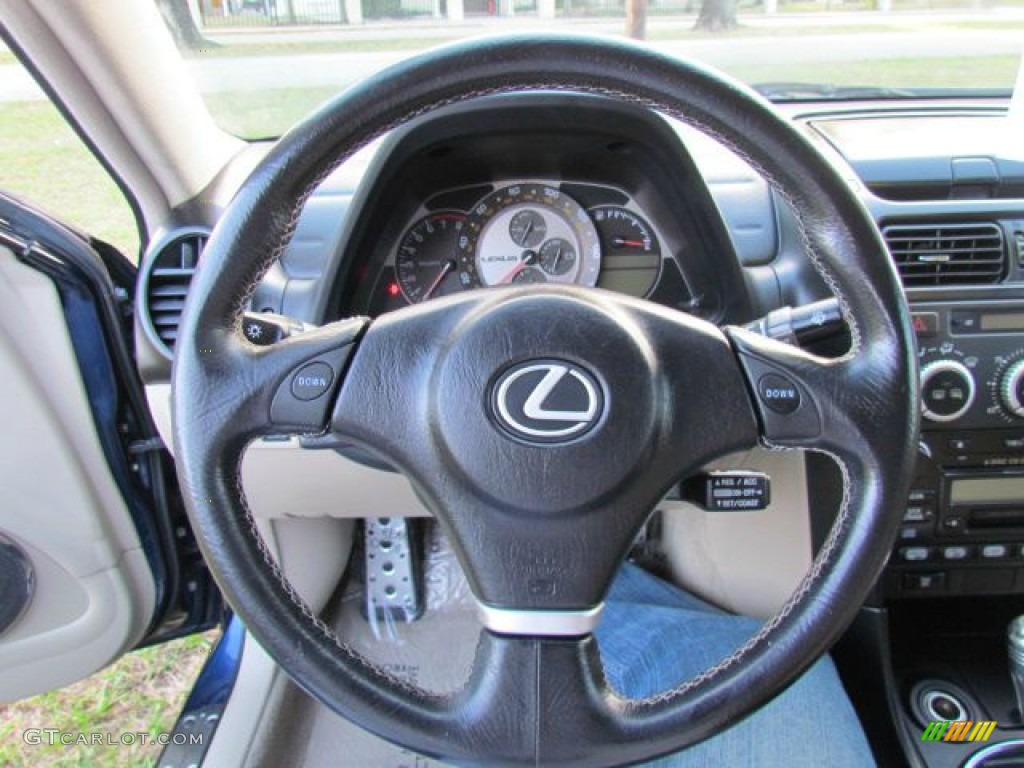 2004 Lexus IS 300 Ivory Steering Wheel Photo #77636805
