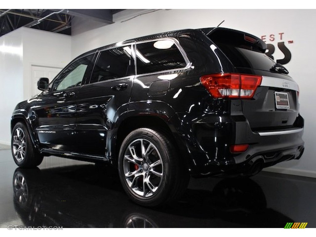 Brilliant Black Crystal Pearl 2012 Jeep Grand Cherokee SRT8 4x4 Exterior Photo #77637255