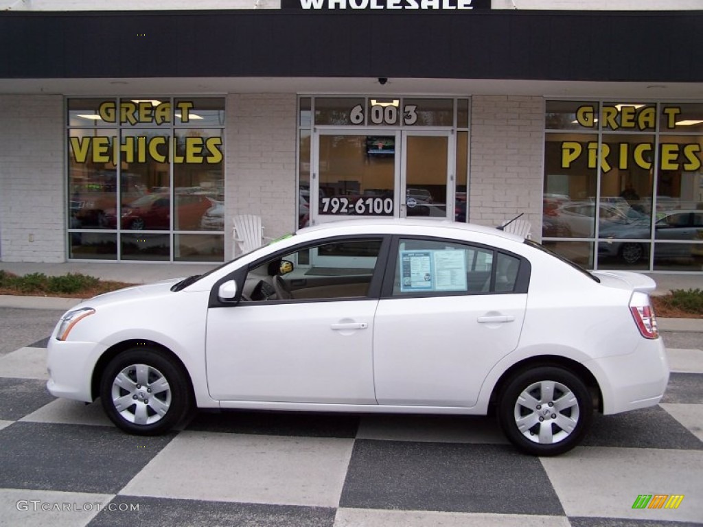 2012 Sentra 2.0 - Aspen White / Beige photo #1