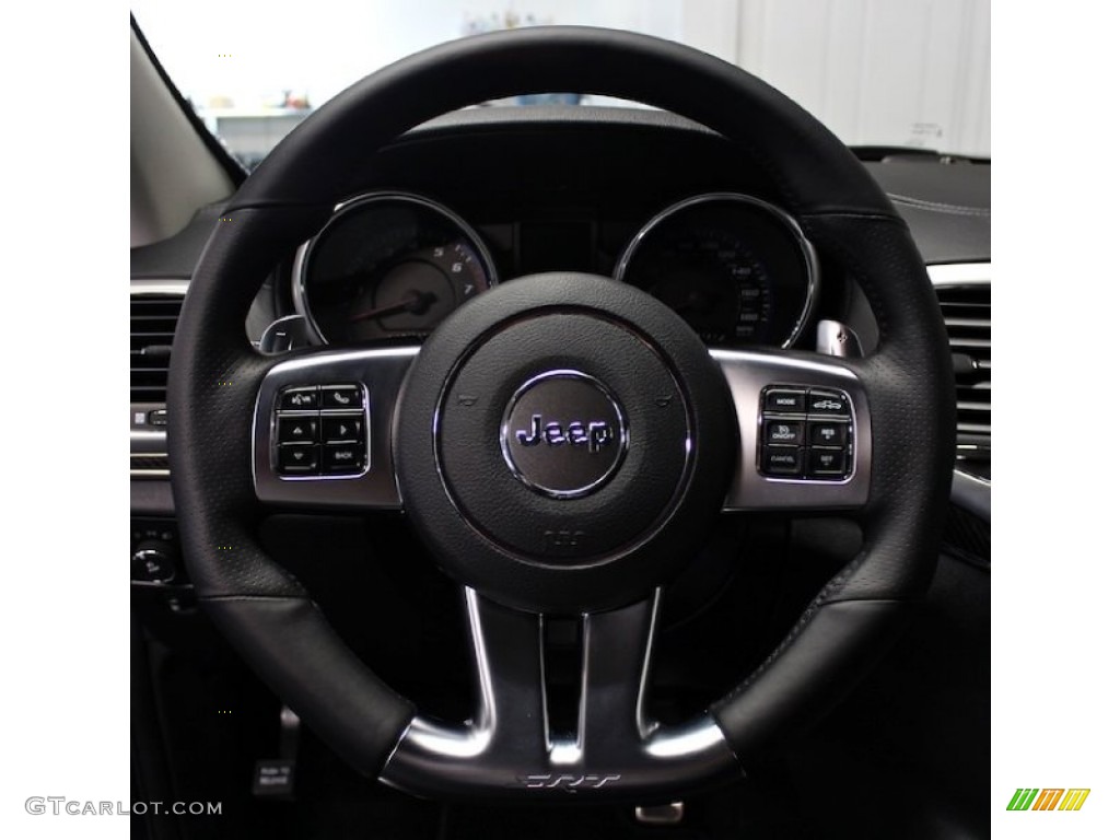 2012 Jeep Grand Cherokee SRT8 4x4 SRT Black Steering Wheel Photo #77638127