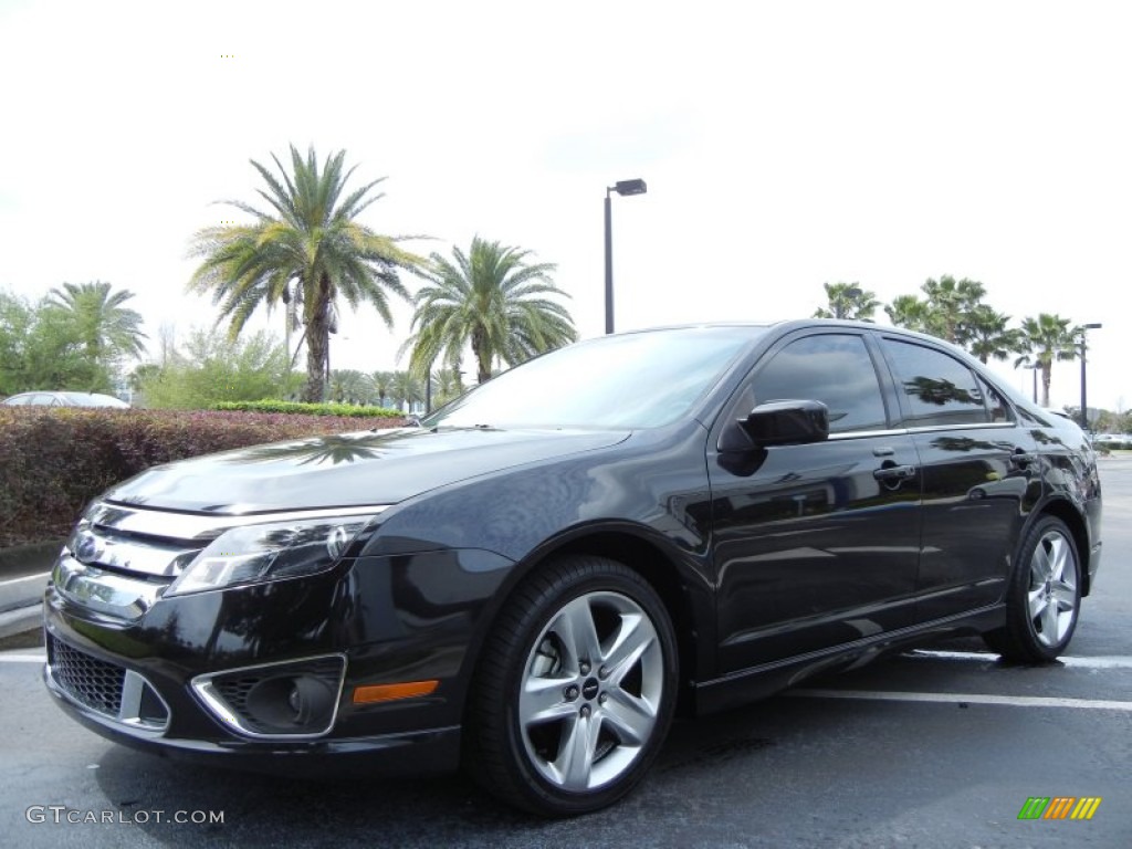 2010 Fusion Sport - Tuxedo Black Metallic / Charcoal Black/Sport Black photo #3