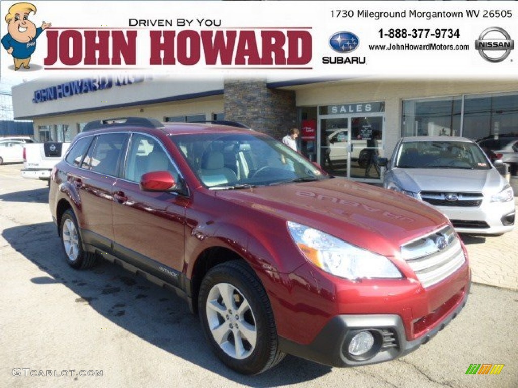 2013 Outback 2.5i Premium - Venetian Red Pearl / Ivory photo #1