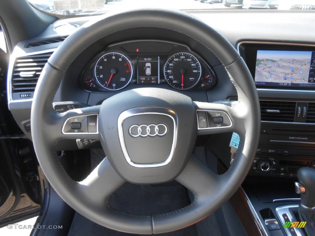 2012 Audi Q5 2.0 TFSI quattro Cinnamon Brown Steering Wheel Photo #77639910