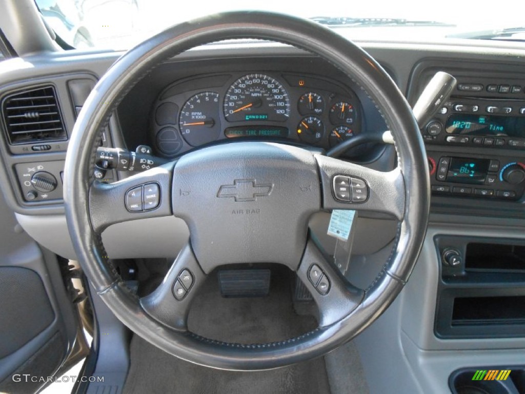 2005 Chevrolet Suburban 1500 LT 4x4 Tan/Neutral Steering Wheel Photo #77640657