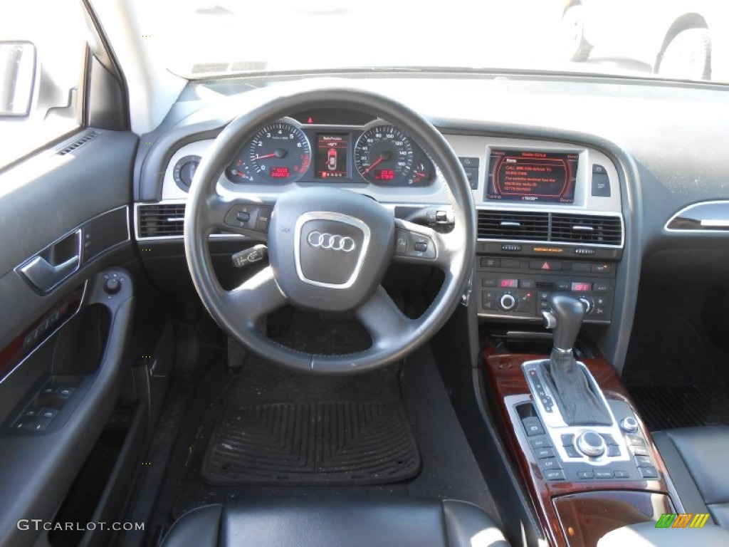 2008 Audi A6 3.2 quattro Sedan Black Dashboard Photo #77641158