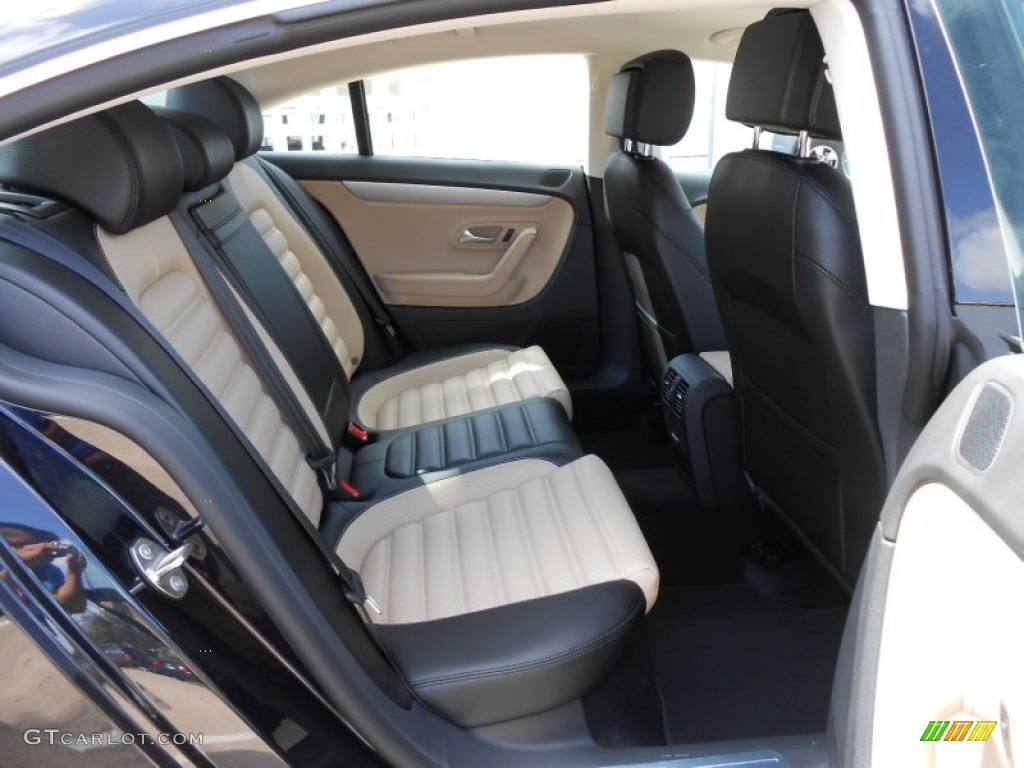 Desert Beige/Black Interior 2013 Volkswagen CC Lux Photo #77642454