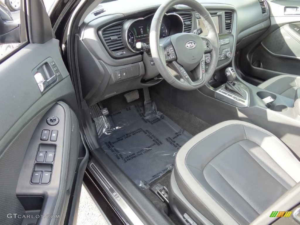 Black Interior 2011 Kia Optima Hybrid Photo #77642490