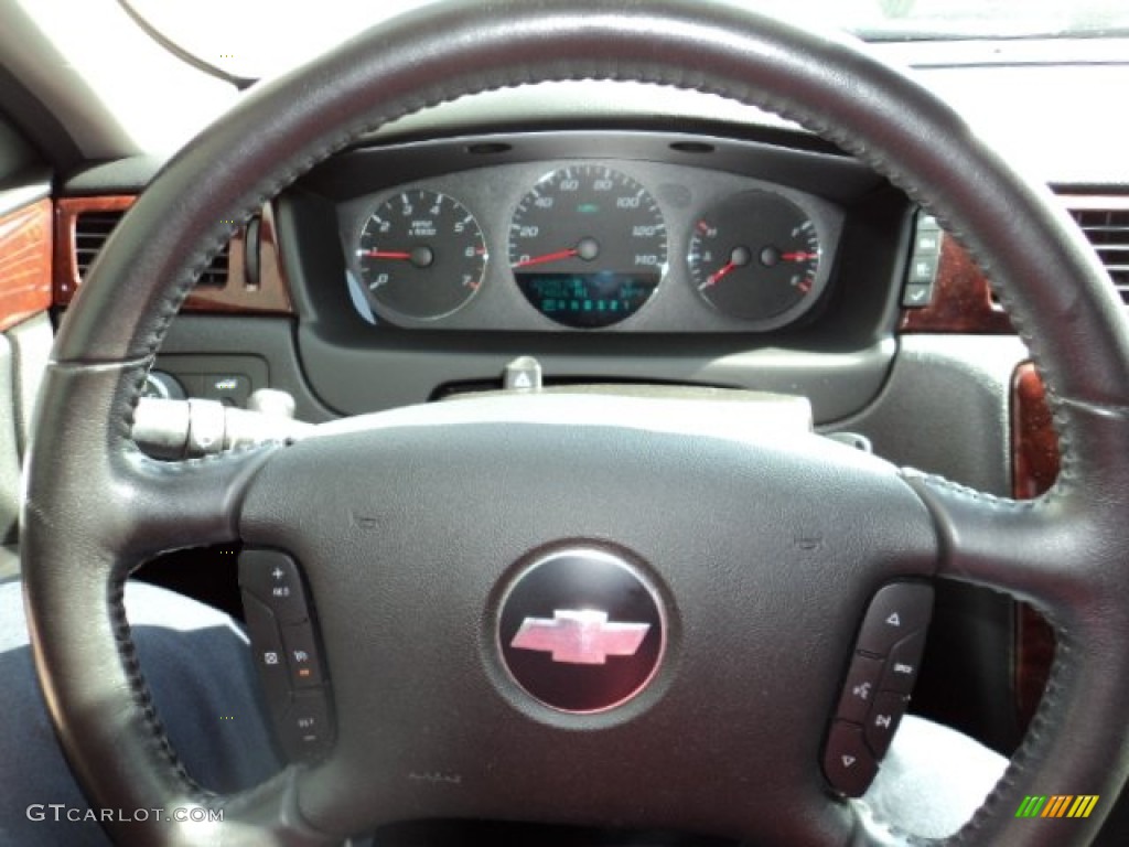 2008 Chevrolet Impala LT Ebony Black Steering Wheel Photo #77642756