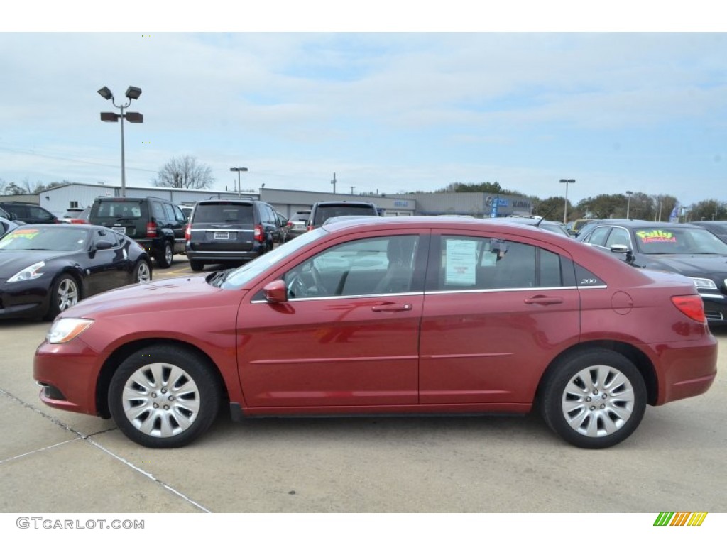Deep Cherry Red Crystal Pearl Coat 2012 Chrysler 200 LX Sedan Exterior Photo #77643018
