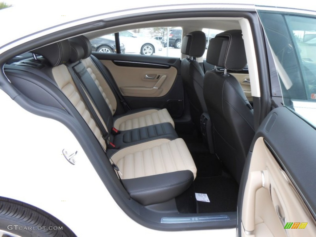 Desert Beige/Black Interior 2013 Volkswagen CC VR6 4Motion Executive Photo #77643578