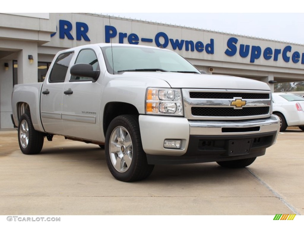 2011 Silverado 1500 LT Crew Cab - Sheer Silver Metallic / Light Titanium/Ebony photo #2