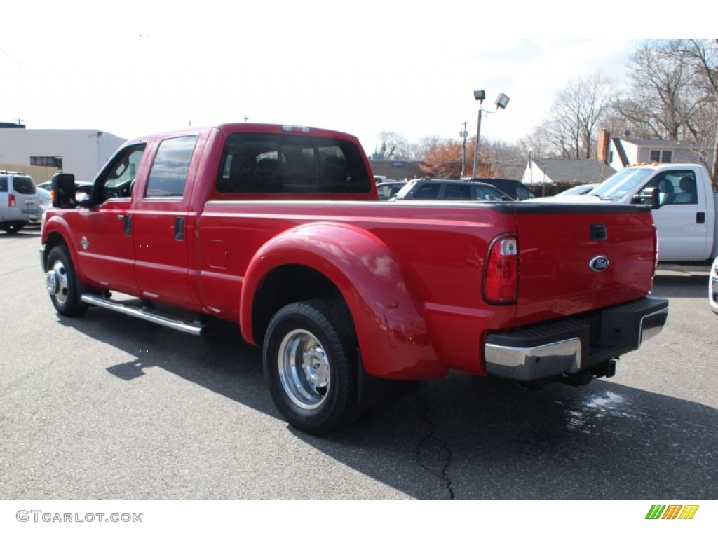2012 F350 Super Duty XLT Crew Cab 4x4 Dually - Vermillion Red / Steel photo #4