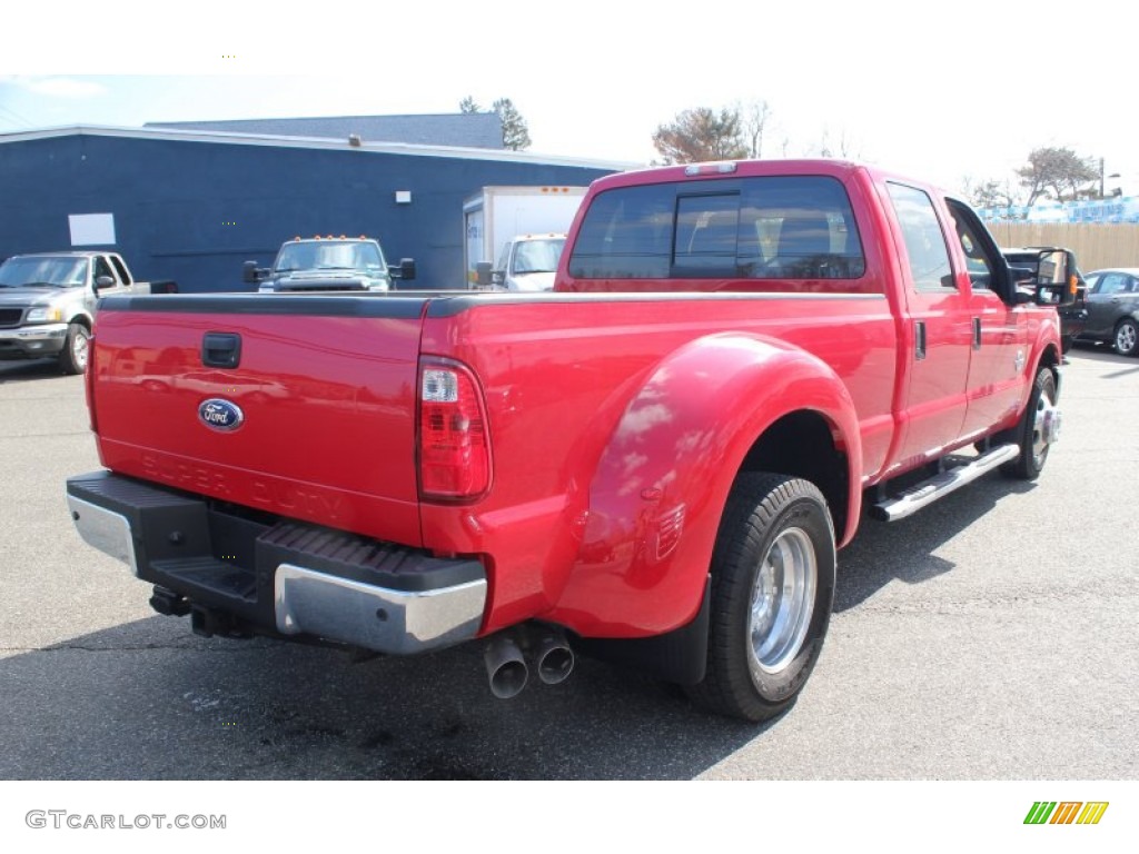 2012 F350 Super Duty XLT Crew Cab 4x4 Dually - Vermillion Red / Steel photo #6