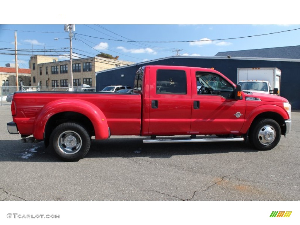 2012 F350 Super Duty XLT Crew Cab 4x4 Dually - Vermillion Red / Steel photo #7