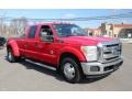Vermillion Red 2012 Ford F350 Super Duty XLT Crew Cab 4x4 Dually Exterior