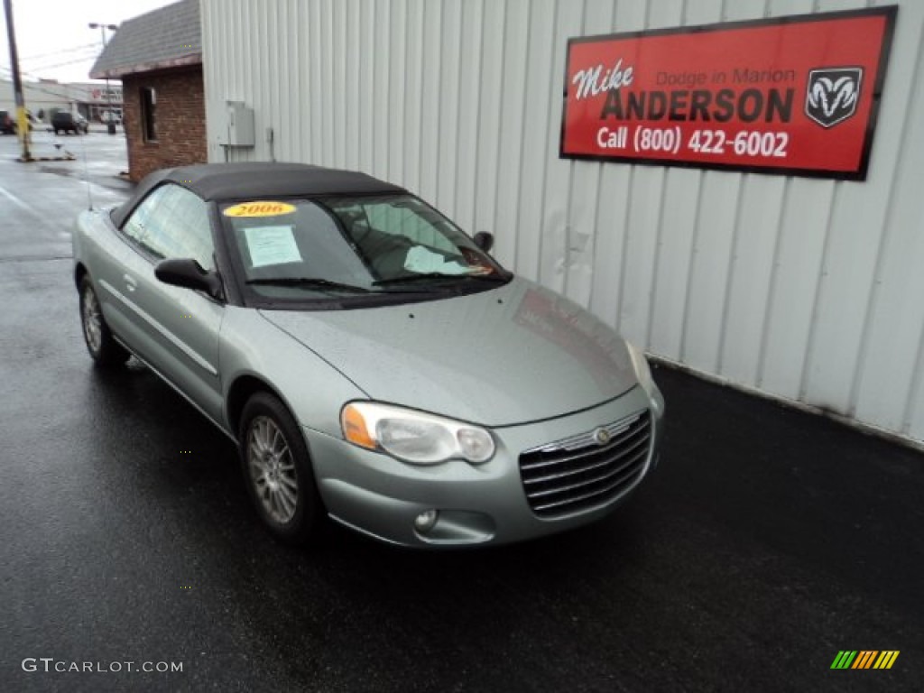 2006 Sebring Touring Convertible - Satin Jade Pearl / Dark Slate Gray photo #1