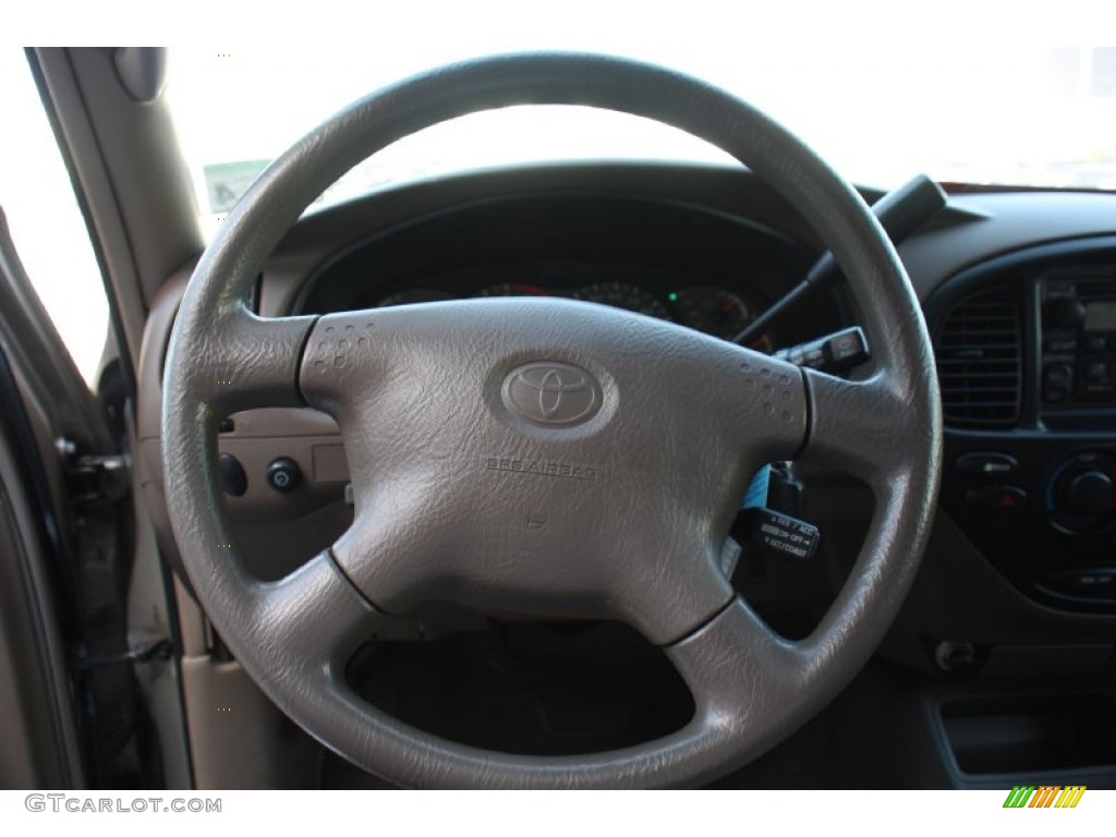 2002 Toyota Sequoia SR5 Oak Steering Wheel Photo #77646765