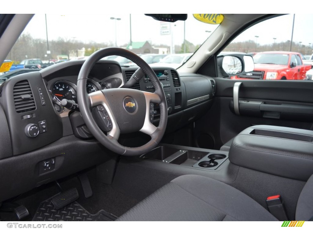 Ebony Interior 2009 Chevrolet Silverado 2500HD LT Extended Cab Photo #77648325