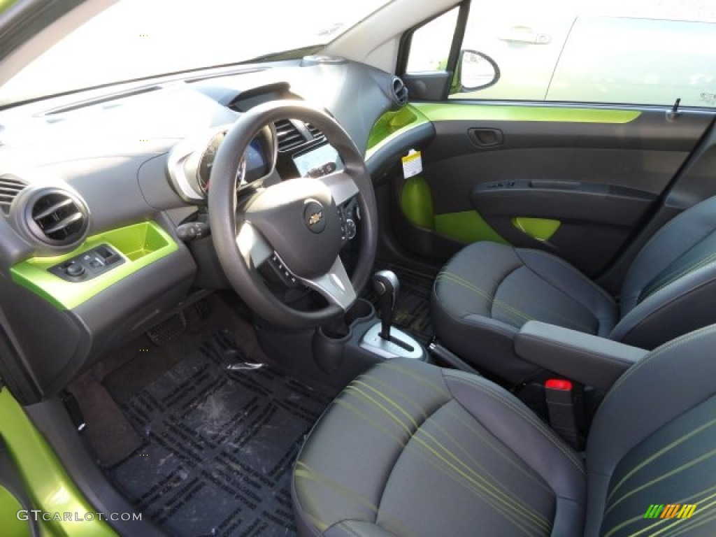 Green/Green Interior 2013 Chevrolet Spark LT Photo #77648856