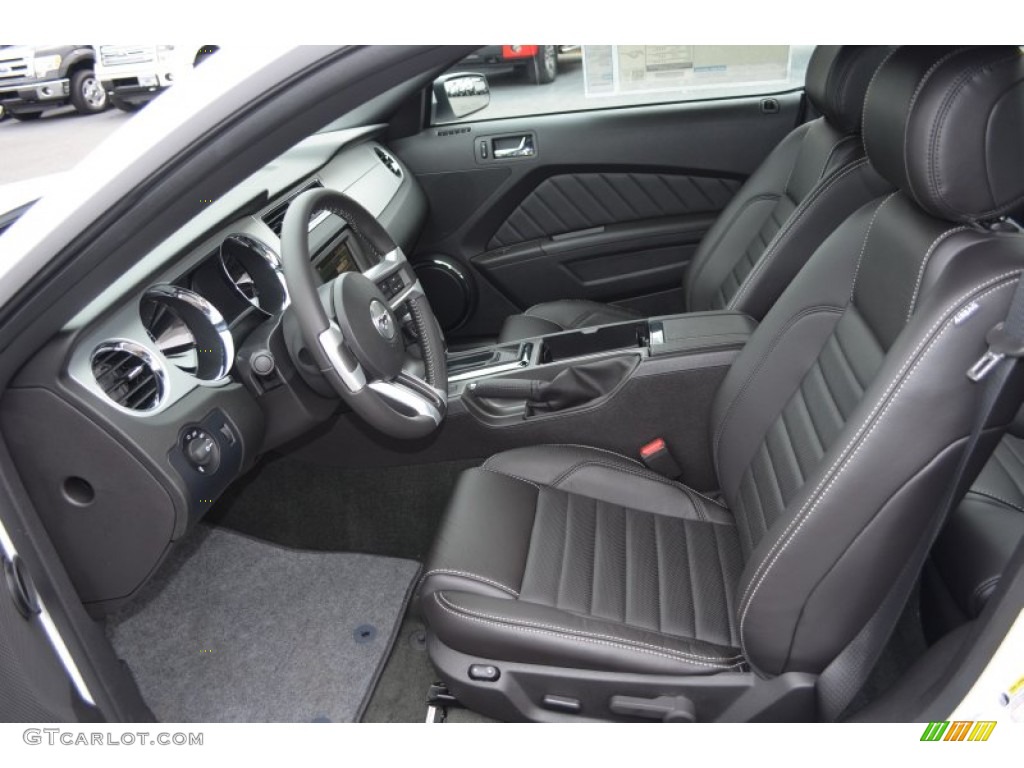 Charcoal Black Interior 2014 Ford Mustang V6 Premium Coupe Photo #77649045
