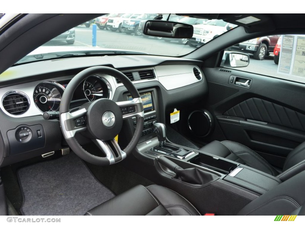 2014 Ford Mustang V6 Premium Coupe Charcoal Black Dashboard Photo #77649060