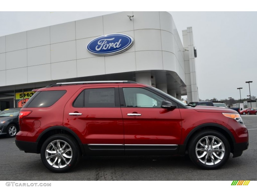 2013 Explorer XLT - Ruby Red Metallic / Charcoal Black photo #2