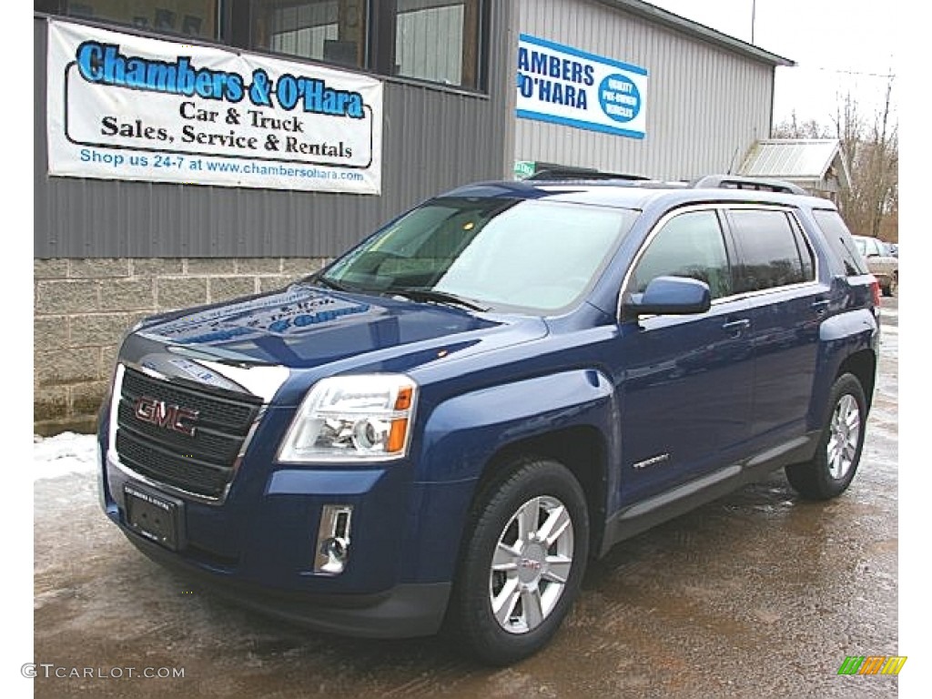 2010 Terrain SLE AWD - Atlantic Blue Metallic / Jet Black photo #1