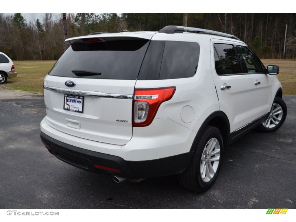 2013 Explorer XLT 4WD - White Platinum Tri-Coat / Medium Light Stone photo #5