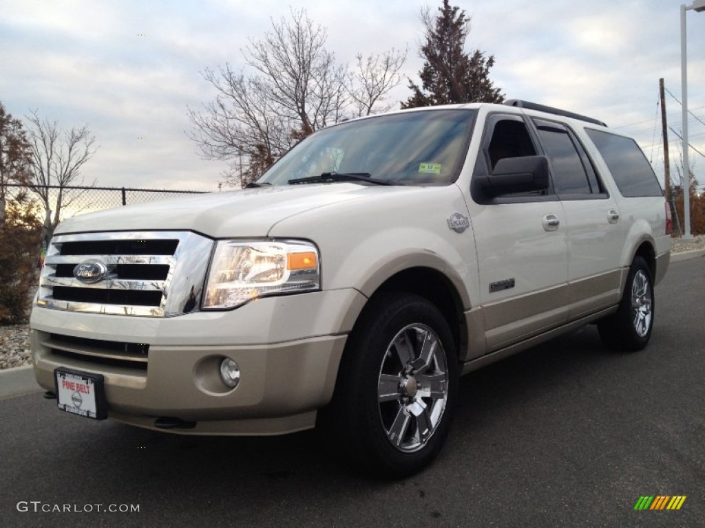 2008 Expedition EL King Ranch 4x4 - White Suede / Charcoal Black/Chaparral Leather photo #1